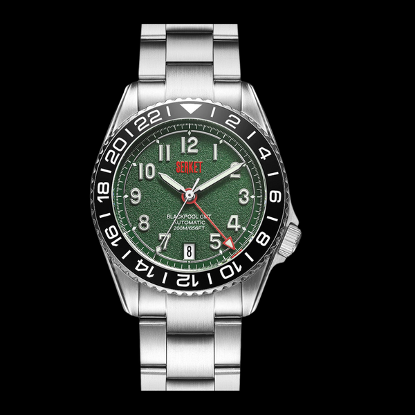 BLACKPOOL GMT AUTOMATIC-British Racing Green 39MM