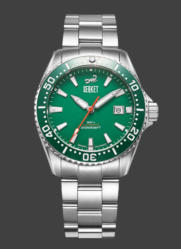 REEF X AUTOMATIC DIVER - Emerald Green 43MM Oyster Bracelet