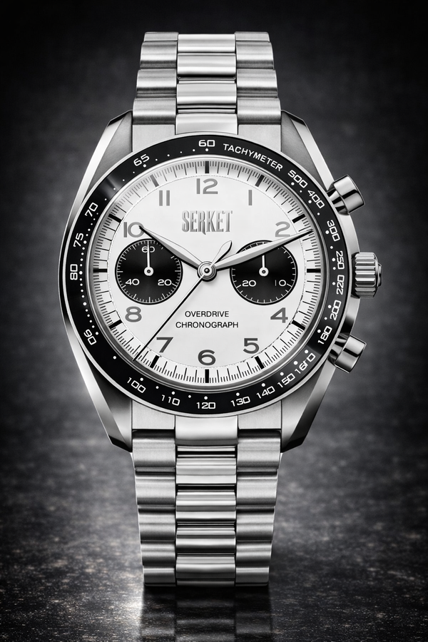 OVERDRIVE CHRONOGRAPH Panda Manual Wind Steel 40MM