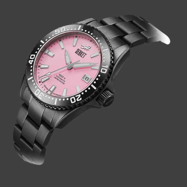 REEF X AUTOMATIC DIVER - Cotton Candy Black DLC Limited Edition 43MM
