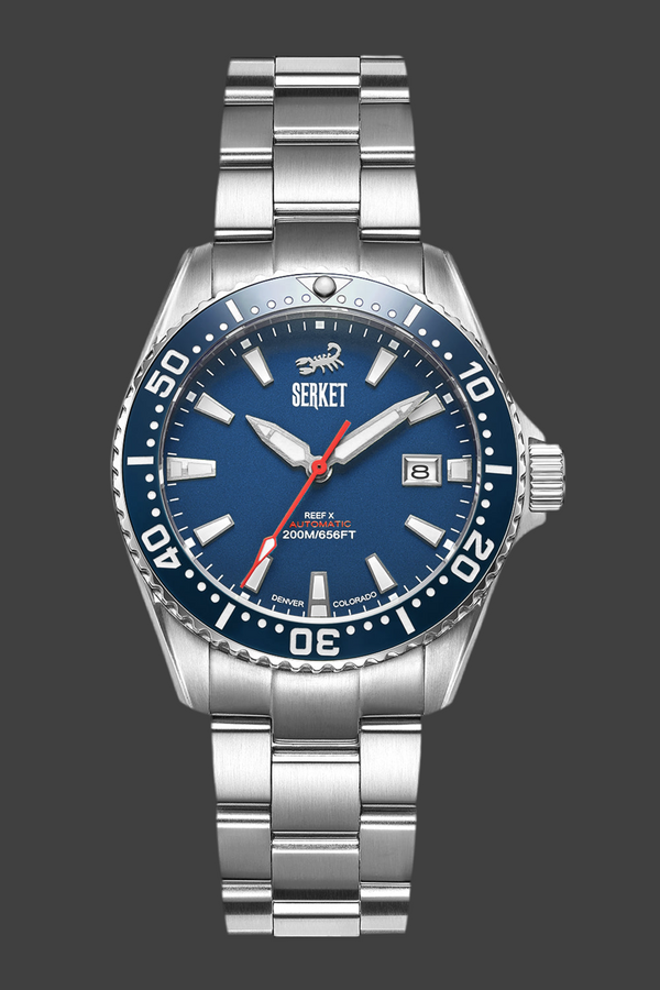 REEF X AUTOMATIC DIVER - Navy Blue 43MM Oyster Bracelet