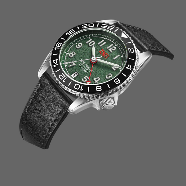BLACKPOOL GMT AUTOMATIC-British Racing Green 39MM