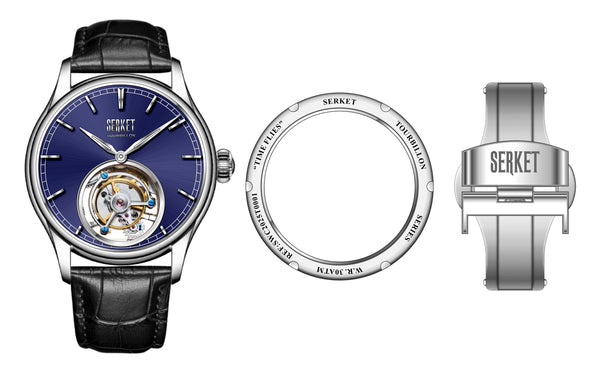 TOURBILLON - Stainless Steel Case Blue Dial 42MM