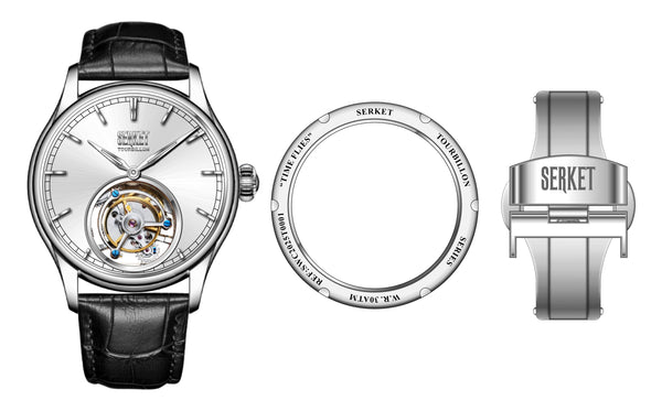 TOURBILLON - Stainless Steel Case Silver Dial 42MM