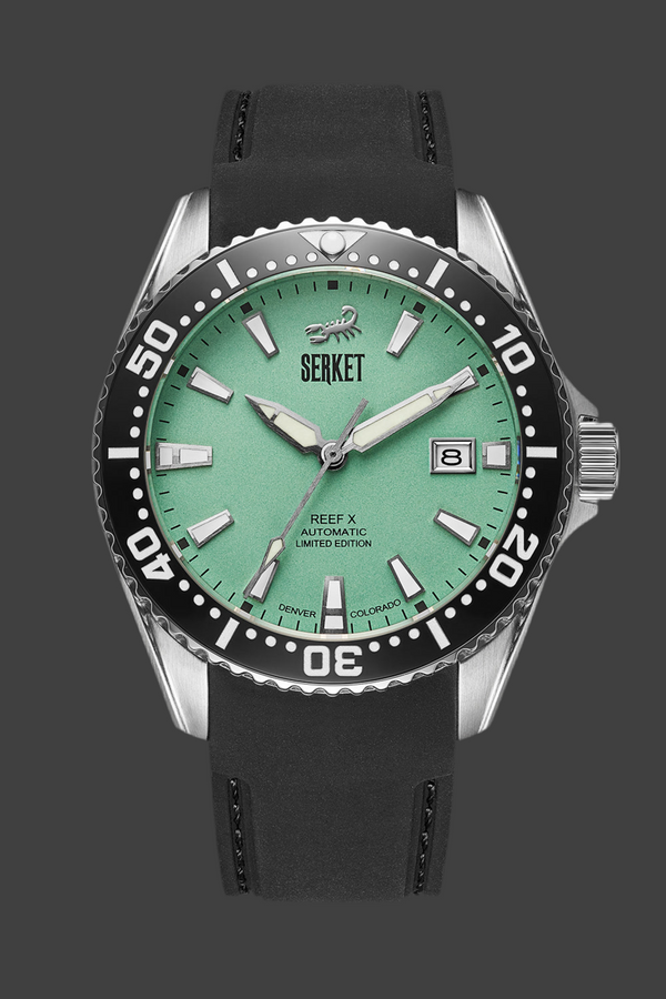 REEF X AUTOMATIC DIVER - Mint Green Limited Edition 43MM