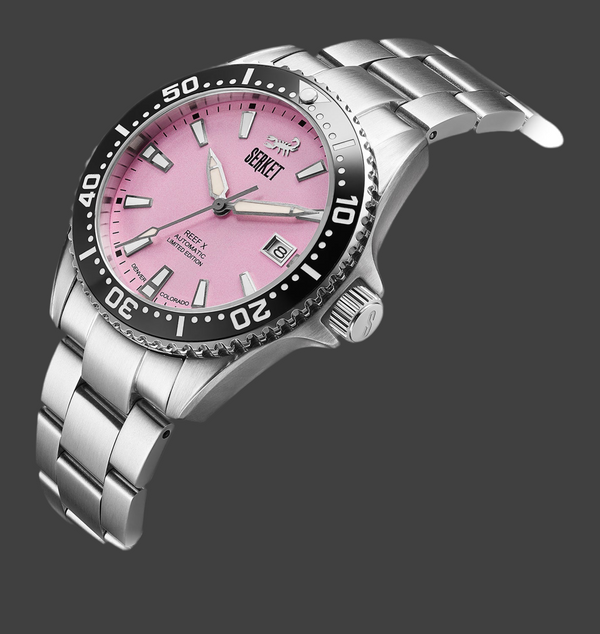 REEF X AUTOMATIC DIVER - Cotton Candy 43MM Oyster Bracelet