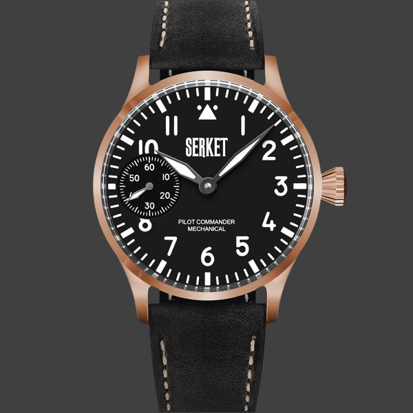 PILOT COMMANDER Bronze PVD Case Black Dial 42MM
