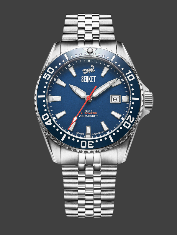 REEF X AUTOMATIC DIVER - Navy Blue 43MM Jubilee Bracelet