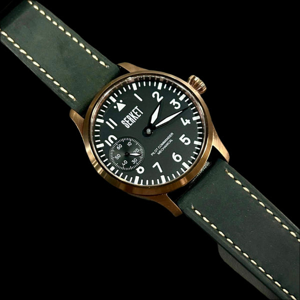 PILOT COMMANDER Bronze PVD Case Black Dial 42MM