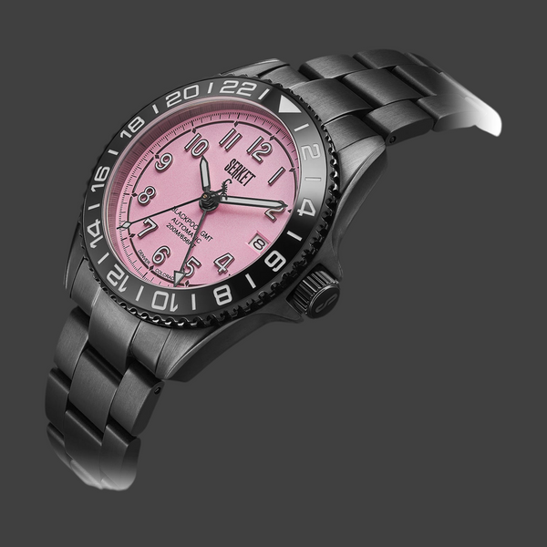 BLACKPOOL GMT AUTOMATIC-Cotton Candy Black DLC 40MM
