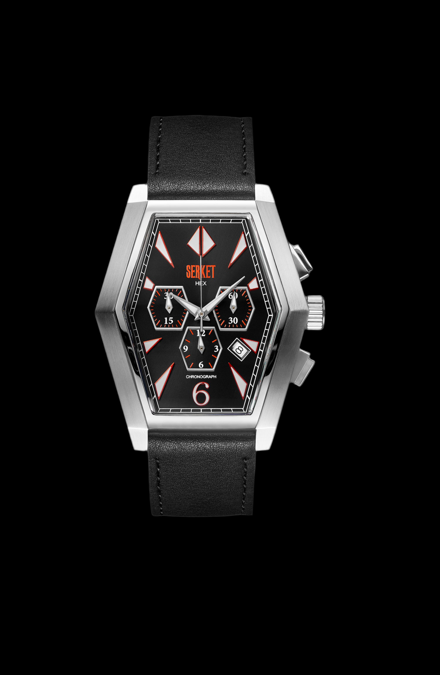 Get Hex Chronograph Black | Serket Watch Company
