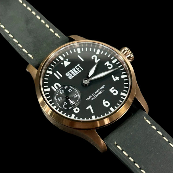 PILOT COMMANDER Bronze PVD Case Black Dial 42MM