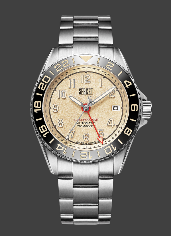 BLACKPOOL GMT AUTOMATIC-Vintage Beige 40MM