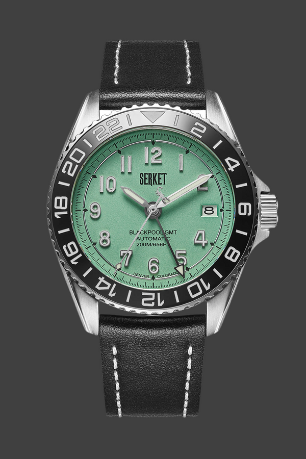 BLACKPOOL GMT AUTOMATIC-Mint Green Steel 40MM