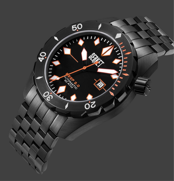 REEF 2.0 DIVER SWISS AUTOMATIC 30ATM-Black PVD Diving Watch 46MM