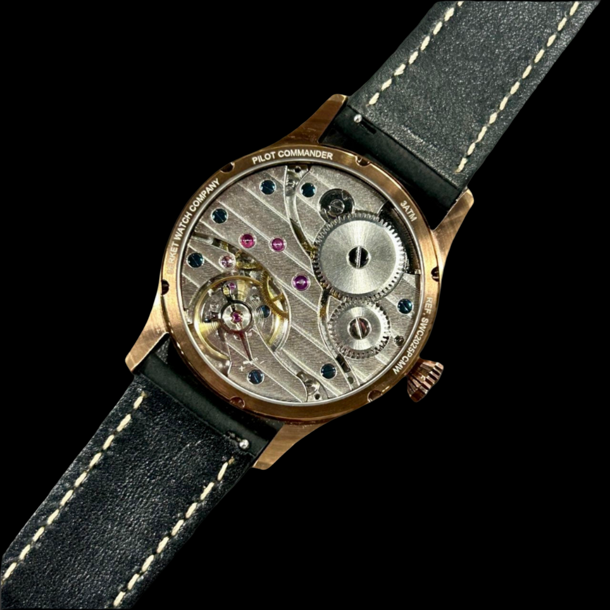 Pilot Commander Bronze PVD Case Blue Dial | Serket Watch Company