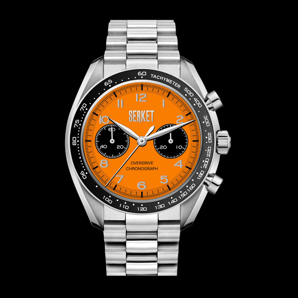 OVERDRIVE CHRONOGRAPH - Manual Wind Steel Orange Dial 40MM