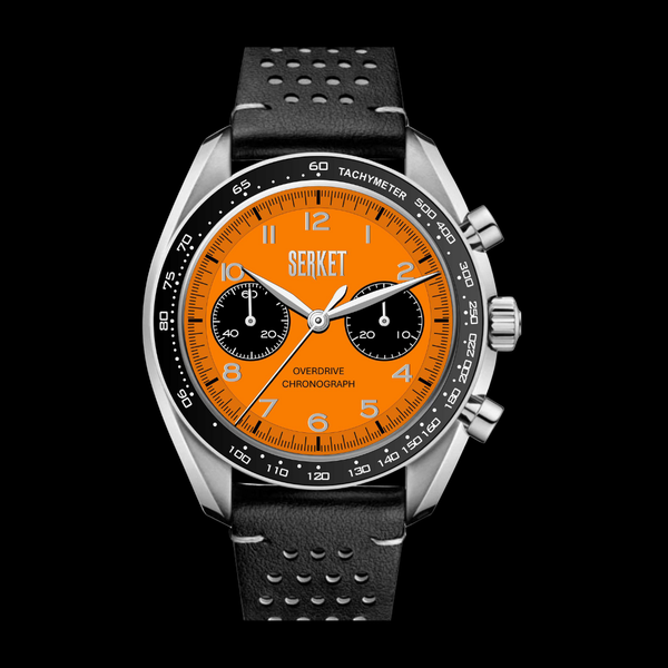 OVERDRIVE CHRONOGRAPH - Manual Wind Steel Orange Dial 40MM