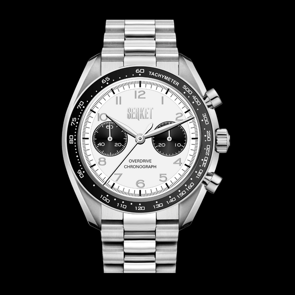OVERDRIVE CHRONOGRAPH - Manual Wind Steel White Dial 40MM