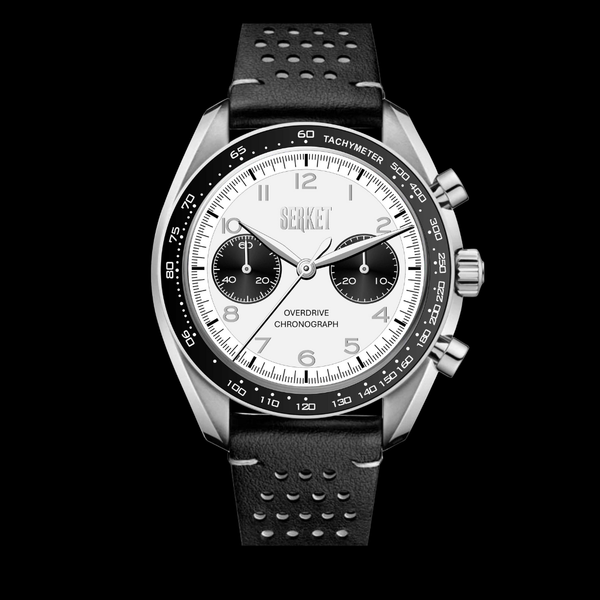 OVERDRIVE CHRONOGRAPH - Manual Wind Steel White Dial 40MM