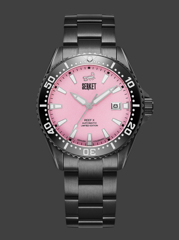 REEF X AUTOMATIC DIVER - Cotton Candy Black DLC Limited Edition 43MM