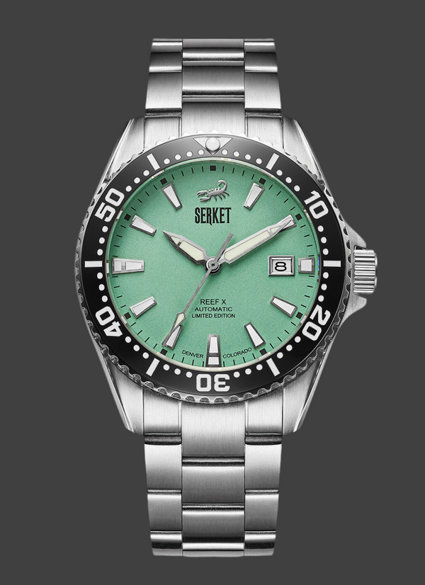 REEF X AUTOMATIC DIVER - Mint Green Limited Edition 43MM