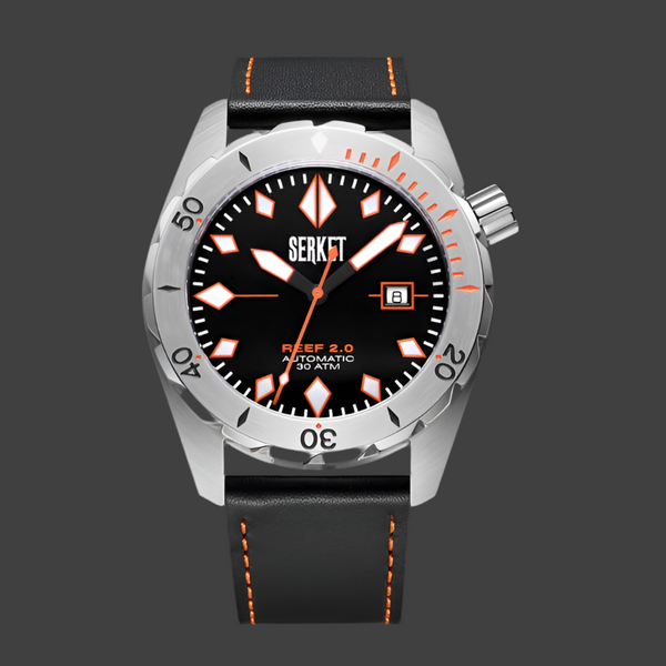 REEF 2.0 DIVER SWISS AUTOMATIC 30ATM-Black Diving Watch 46MM