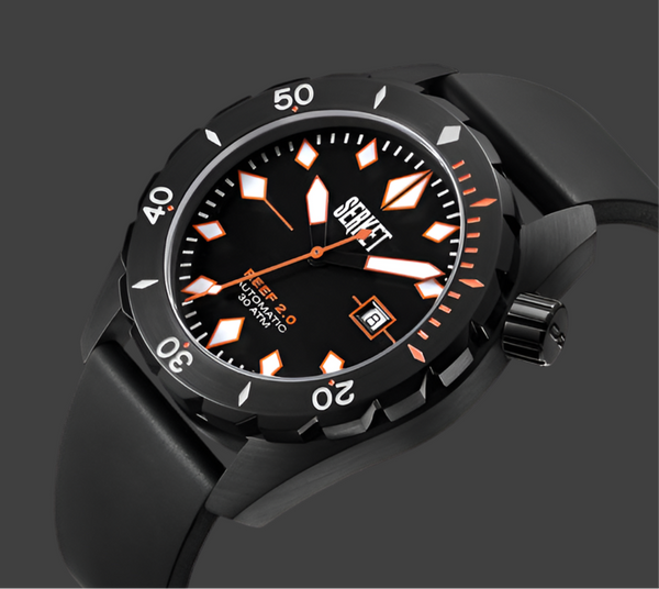 REEF 2.0 DIVER SWISS AUTOMATIC 30ATM-Black PVD Diving Watch 46MM