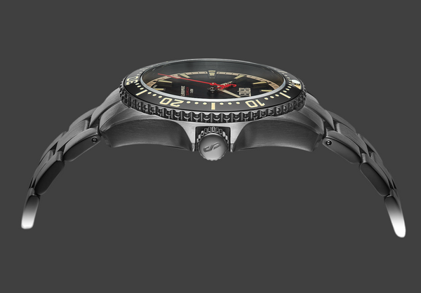 REEF X AUTOMATIC DIVER - VINTAGE BLACK ON BLACK DLC STEEL 43MM