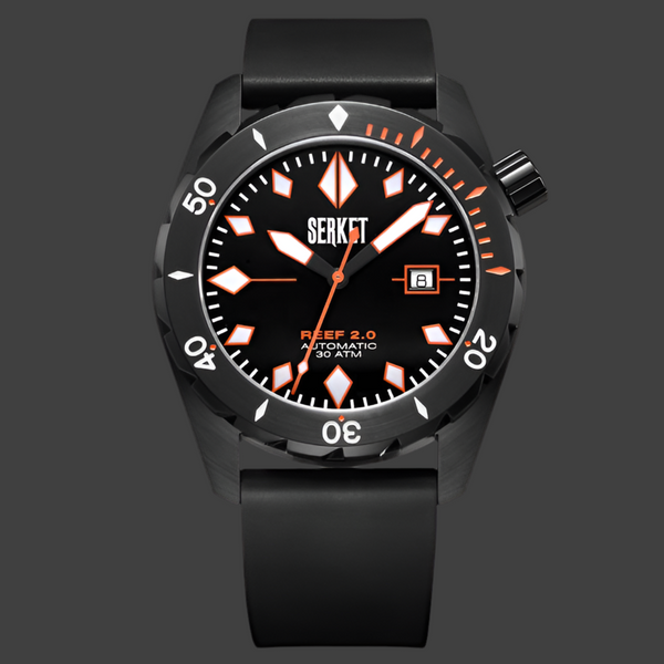 REEF 2.0 DIVER SWISS AUTOMATIC 30ATM-Black PVD Diving Watch 46MM