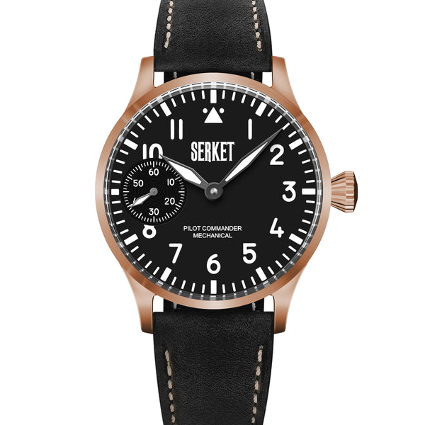 PILOT COMMANDER Bronze PVD Case Black Dial 42MM