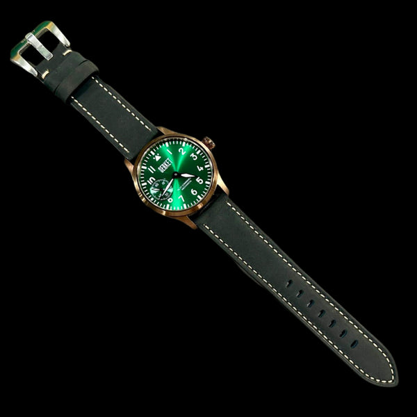 PILOT COMMANDER Bronze PVD Case Green Dial 42MM
