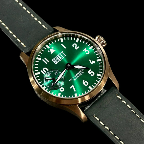 PILOT COMMANDER Bronze PVD Case Green Dial 42MM