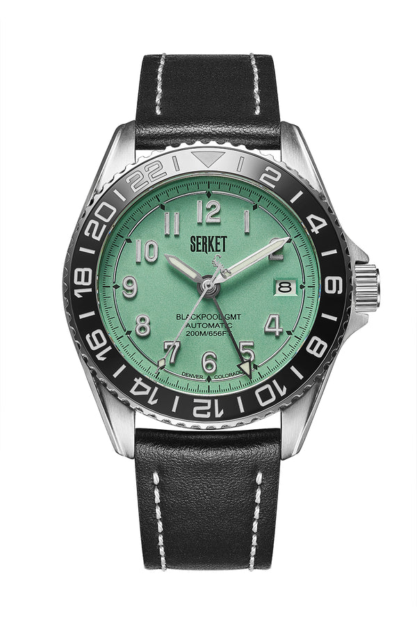 BLACKPOOL GMT AUTOMATIC-Mint Green Steel 40MM