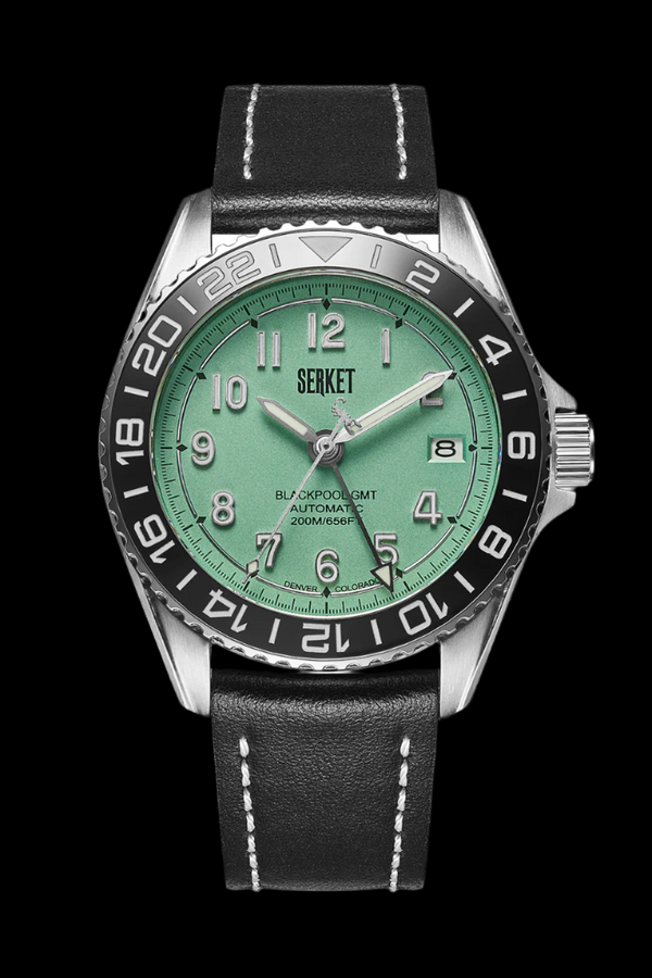 BLACKPOOL GMT AUTOMATIC-Mint Green Steel 40MM