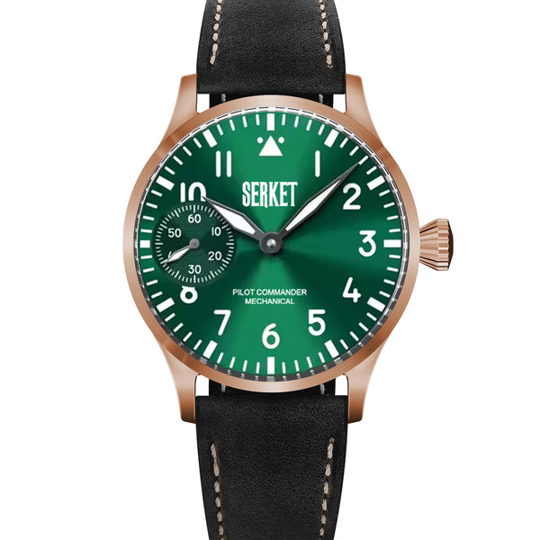 PILOT COMMANDER Bronze PVD Case Green Dial 42MM