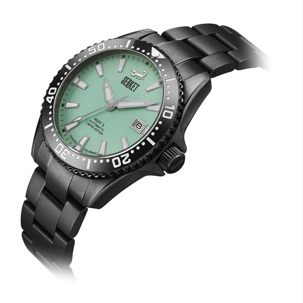 Reef X Diver Mint Green Black DLC Limited Edition 43mm Preorder