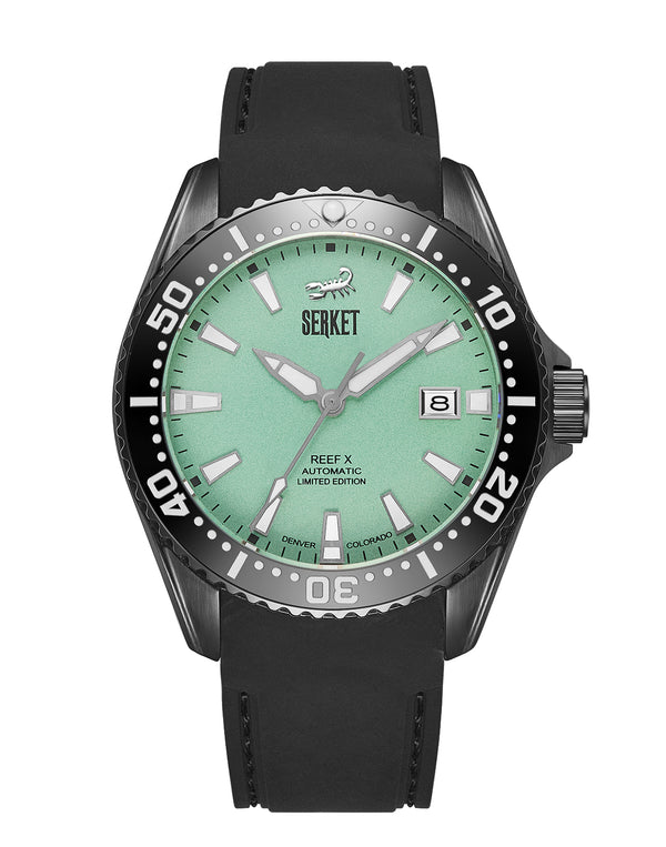 Reef X Diver Mint Green Black DLC Limited Edition 43mm Preorder