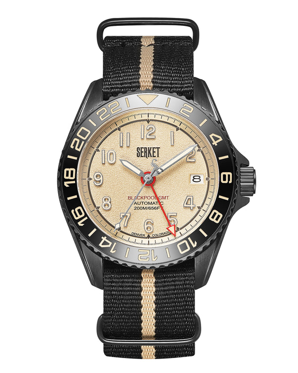 Blackpool GMT Vintage Beige DLC 40mm