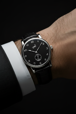 Black Dial Left Wrist - Salmon Composition Match