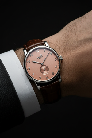 Salmon Dial Wrist Shot