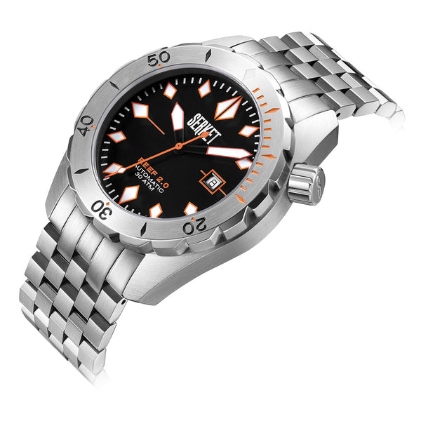 REEF DIVER 2.0 Steel-Black Diving Watch 46MM