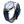 Load image into Gallery viewer, Side view of the SERKET WRAITH stainless steel automatic watch in steel white/cobalt
