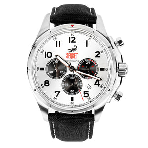 Buy Serket Chronographe Argent Silver Microbrand Watch 